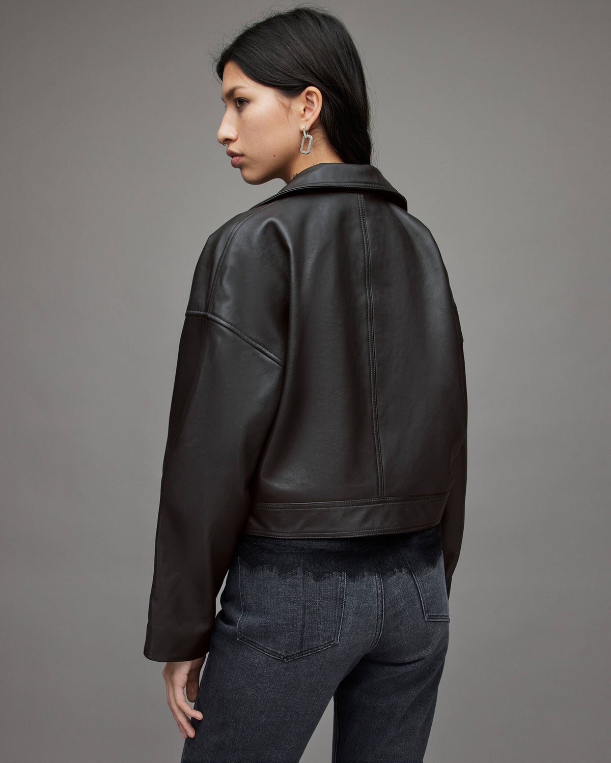 Arcane Fox Damen Bikerjacke aus Schafsleder, Schwarz - Bild 3